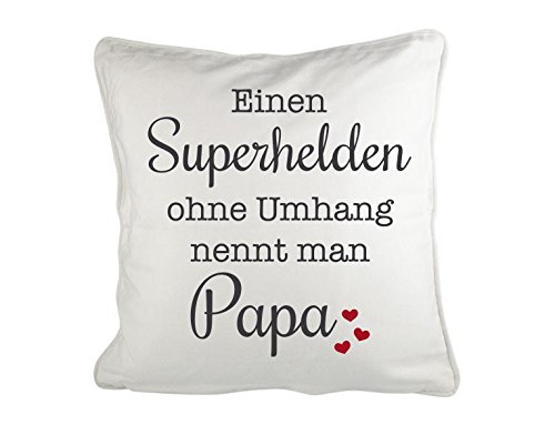 Dekokissen Superheld ohne Umhang B x H: 40cm x 40cm Farbe: grau von Klebefieber®
