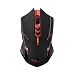 Produktbild Gaming Maus - ET Gaming Maus 2400DPI 7 Tasten 2.4G Optische USB Maeuse Mouse Maus Kabellos Schnurlos mit Nano-Empfaenger Fuer Microsoft Surface iMac Macbook Pro PC Gamer usw. Schwarz,Rot-licht