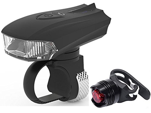 Fahrradlicht USB Wiederaufladbare Fahradbeleuchtung Fahrradlampen Set Fahrrad Frontlicht Rücklicht