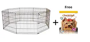 Scoobee Pet Products Dog Playpen 48 inches with Free chickhigh(70 g)