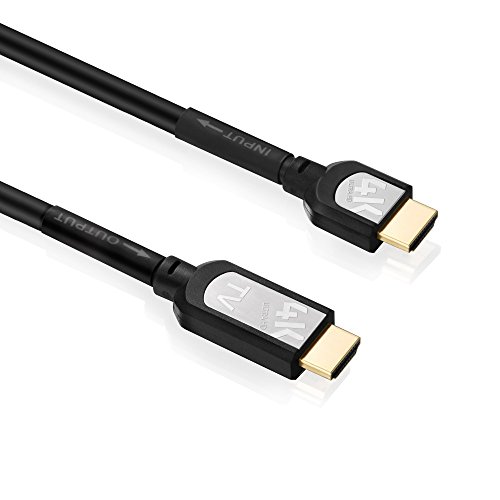 Sentivus 4K HDMI Kabel 7,5m (integrierter Verstärker, Ultra HD, 3D und ARC) auf HDMI 1.3, 1.4 und 2.0 kompatibel mit High Speed Ethernet und 3-fach Schirmung schwarz - 3