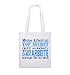 Produktbild Comedy Bags - Meine Arbeit ist TOP Secret - Jutebeutel - Lange Henkel - 38x42cm - Farbe: Weiss/Royalblau-Hellblau