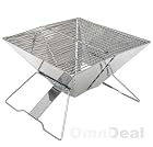 eyepower Holzkohle Grill Arkansas 30x30cm BBQ Barbecue Minigrill Picknickgrill Edelstahl – Bild 2