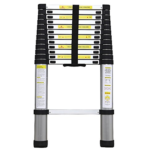 Preisvergleich Produktbild Varan Motors DLT212B Aluminium Anlege-Teleskopleiter 3,8m, 13 Sprossen