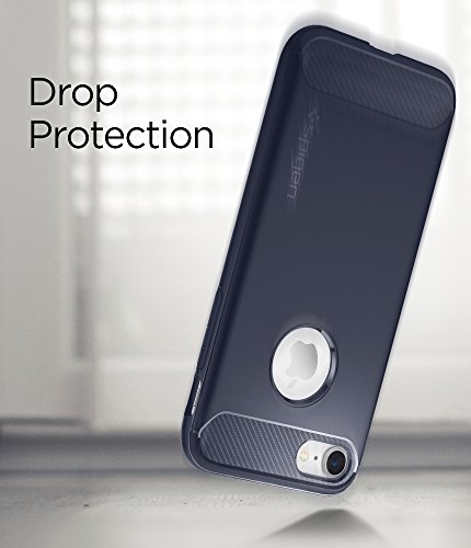 Spigen Rugged Armor  Funda  para iPhone 8 7  rugosa  absorci  n de golpes  dise  o de fibra de carbono   Azul  Midnight Blue 