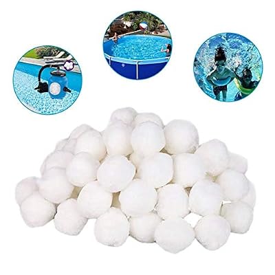 Freyamall 700g Boules de Filtre de Piscine, Média Filtre à Fibres pour Piscine Filtres à Sable Filtrage de l'eau (équivaut à 22,6 kg de Sable Filtrant pour Piscine), Écologique, Léger et Durable