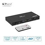 【Control remoto y cambio manual】 Control automático de CEC para encender / apagar la TV mediante el control remoto. Las fuentes HDMI del interruptor, como PS3 / PS4 / X-BOX360 / Notebook / DVD / PC, pueden seleccionarse mediante el control remoto IR o el botón del interruptor. Perfecto para aplicaciones de señalización digital que requieren más de un reproductor multimedia.