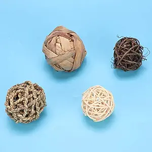 Natural Teething Treats Small Animal Chew Toys, Guinea Pig Toys, Small Hamster Bunny Rabbit for Guinea Pig(Sepak Takraw)