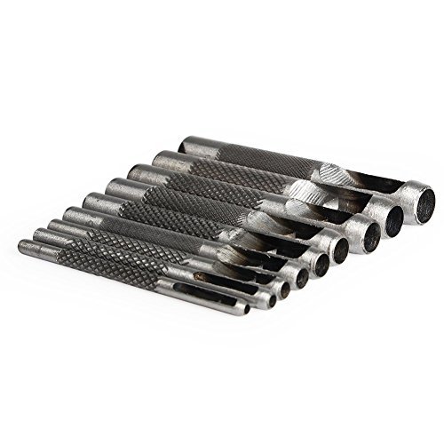 9 Stück Locheisen Lochstanze Leder Lederwaren Papier Craft Druck Werkzeug Gürtel Stanzen Set von 2.5mm-10mm