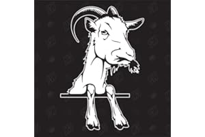 speedwerk-motorwear Chèvre Version 1 - Autocollant de Voiture, chèvre, chevreau, Faon, chèvre, Animaux de la Ferme, Lait de chèvre, Fromage de chèvre, Heidi (ÉGALEMENT Possible avec Le NOM SOUHAITÉ)