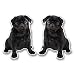Produktbild DestinationVinyl 2 x 10cm/100mm Schwarze Mops Vinyl Selbstklebende Sticker Aufkleber Laptop Reisen Gepäckwagen Cool Zeichen Spaß #6298