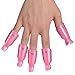 V-EWIGE Pink 10Pcs Plastic Acrylic Nail Soak Off Clip Cap UV Gel Polish Remover Design Art Tool