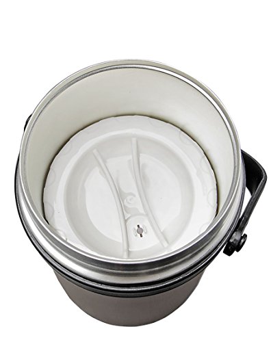 Isosteel Vakuum-Isolierbehälter 1,5 L aus 18/8 Edelstahl mit Griff und 3 Kunststoff-Containern, auslaufsicher, titan-grau, VA-9683AT - 4