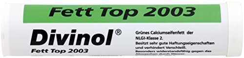 Fettkartusche Divinol KP2G-30 Fett Top 2003 400g, Mehrzweckfett, hohe Grundölviskosität, Extrem haftend,stark wasserabweisend, für Stellen mit hoher Feuchtigkeit, Salzwassereinfluss, Stoß-Belastungen