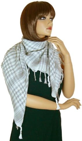 Palestinian Palestinian Scarf – Shemagh palestinian Cloth Scarf Pali Cloth Checked Scarf W100/L100 grau
