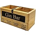 ACL Vintage Wooden Crate – Gin Bar Style Crate Ideal For Home Bar/Decoration – Bottle Organiser – Rustic Wooden Crate For Bottle Storage – Eco-Friendly Home & Outdoor Bar Organiser