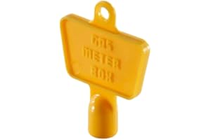 JD Brands Yellow Gas Meter Keys – Pack of 1 Durable Plastic Key for Standard UK Triangle Gas Meter Box Locks – Easy Access for Homeowners, Landlords, and Utility Workers