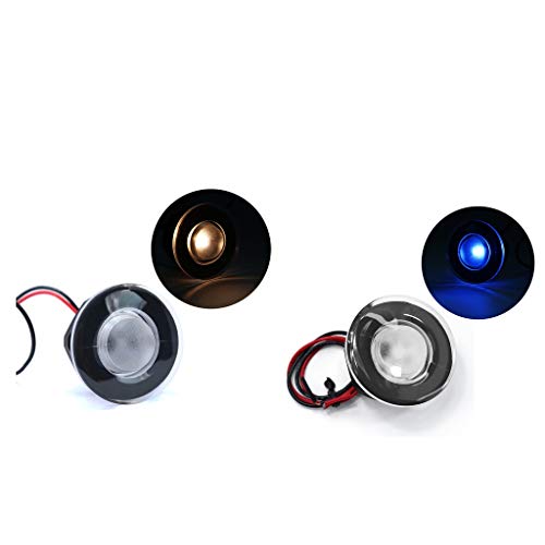 Kesoto Paquet De 2 12V Lumière De Pont Marine à Del Blanc Chaud, Lumière De Courtoisie LED