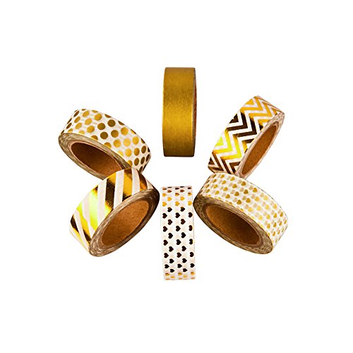 Très Chic Mailanda 6er Set Washi Tape Masking tape Klebeband Dekoband(P1005) - 6