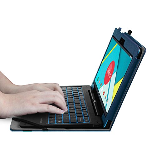 Fintie Odys Winpad 12 Hülle Case – Slim Fit Folio Premium Kunstleder Tastatur Ständer Schutzhülle Cover Tasche für Odys Winpad 12 / Odys Evolution 12 – 2in1 11,6 Zoll (29,5 cm) Convertible Tablet-PC, Marineblau - 7