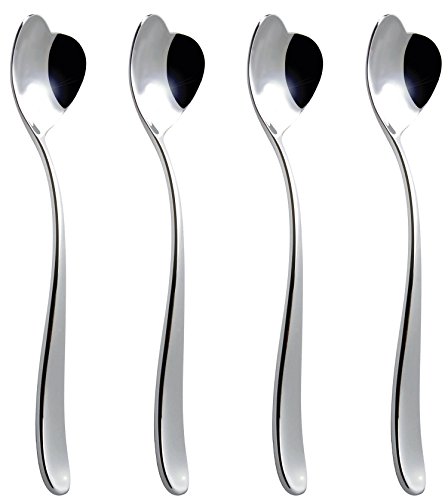 Alessi | Big Love AMMI01CUS4 - Set de Cuillers à Glace Design , Acier Inoxydable, 4 pièces