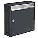 Produktbild Max Knobloch Memphis anthrazitgrau (RAL 7016) Edelstahlklappe 12 Liter Wandbriefkasten