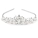 Price comparison product image Tinksky Wedding Tiara Rhinestone Faux Pearl Decorated Bridal Hair Barrettes Hairband Hair Clip Hair Loop (Sliver)