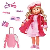 ca. 46 cm Bayer Design 94635 - Funktionspuppe Charlene mit Haaren und Schlafaugen - spricht und singt 90 Sätze, 2 Gedichte und 8 Lieder