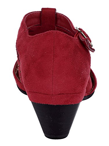 Damen Sandalette mit dekorativen Ziersteinchen by Liva Loop - 4
