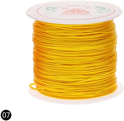 CALISTOUS 0.8mm 45M/Roll Nylon Cord Thread Chinese Knot Macrame Rattail Bracelet Braided String Gold Yellow