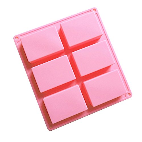 LIFECART 6 Hohlräume Rechteck Silikon Ofen Handgemachte Seife Formen Soap DIY Formen, Schokoladen-Schimmel - 2