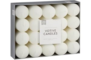 FYNE-FINDS Votive Candles 9 Hours Creamy White Dinner Wedding Candles Wick Home Christmas Table Dinner Xmas Gift