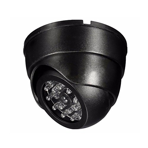 ELEAR4 X Black Dome Fake Dummy Security CCTV Camera Waterproof IR 30LED Flashing Red Light Outdoor Indoor Surveillance