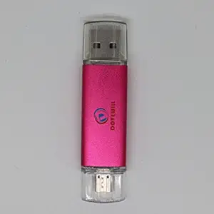 MAXBELL DOVEWILL 2 in 1 Alloy Flash U Disk OTG USB 2.0 Storage Thumb U Disk for Samsung Galaxy S5 S6 Phone Rose Pink 8G