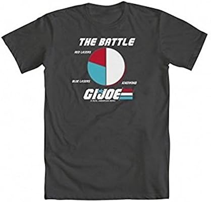 G.I. Joe A Real American Hero Battle Stats Adult Charcoal T-shirt (Adult Small)