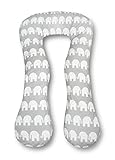 Amilian® Schwangerschaftskissen Lagerungskissen Relaxkissen ink.Bezug universell groß Elefant grau TYP A