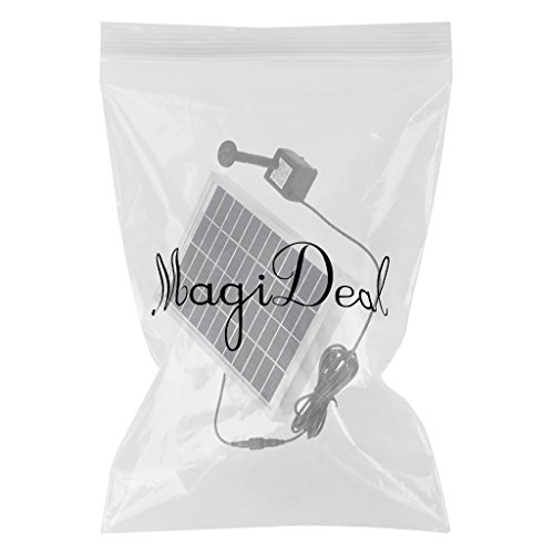 MagiDeal Solarpumpe Teichpumpe, Springbrunnen Pumpe, Solar Wasserpumpe Fontäne Pumpe für Gartenteich Springbrunnen – 5W 12V - 2
