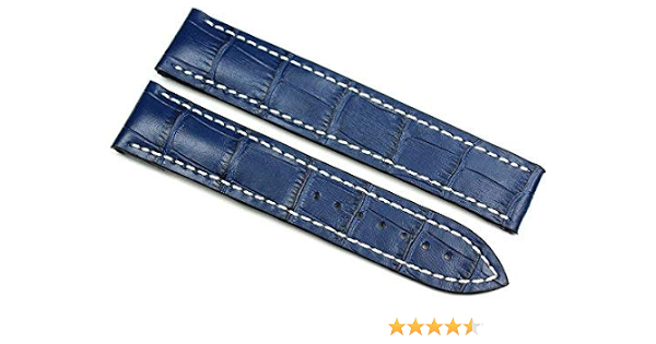 Rios1931 20 mm/18 mm Cinturino per orologio in vera pelle fatto a mano  coccodrillo goffrato fascia blu per fibbia deployante adatta per Omega  Germany coccodrillo goffrato Alligator cinturino Pelle : Amazon.it: Orologi