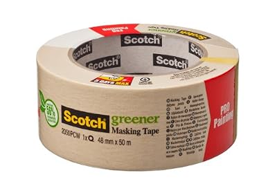 Scotch 3M Scotch Ruban Masquage 48 mm x 50 m 1 Rouleau Beige