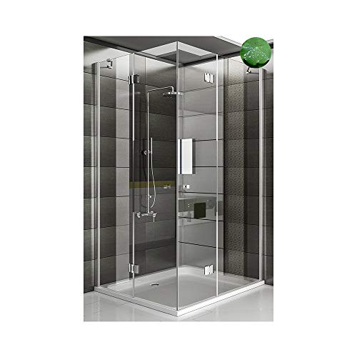 Preisvergleich Produktbild Echtglas Duschkabine inkl. Glasveredelung Duschabtrennung Komplettdusche Wannenmaß 120x100x195 Fertigdusche Duschtür