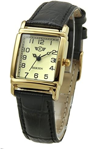 Ladies Dress Watch Rectangular Black Leather Strap LG-BLK