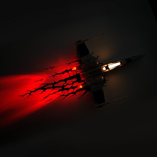 Star Wars X-Wing Starfighter Wandlampe 3D Light FX LED Kinderlampe -Nachtlicht für kinder mit automatische Abschaltung und wandaufkleber - 2
