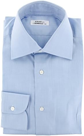 Fray Blue Herringbone Slim Shirt