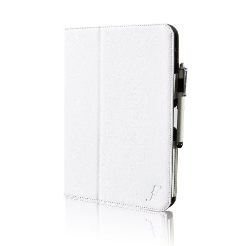 ForeFront Cases® Schutzhülle / Hülle für Samsung Galaxy Tab 3 10.1 – Ständer, Magnetverschluss, Auto Sleep/Wake-Funktion – Kunstleder – inkl. Eingabestift – Weiß - 5