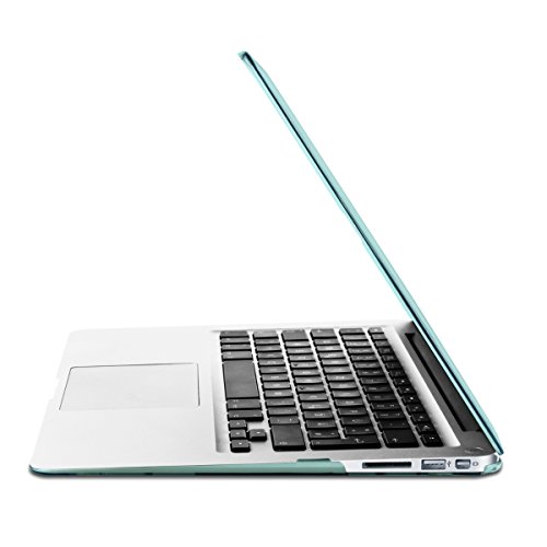 kwmobile Crystal Hülle für Apple MacBook Air 13″ (ab Mitte 2011) Hard Case – dünne durchsichtige transparente Schutzhülle Cover Tasche Mintgrün Transparent - 8