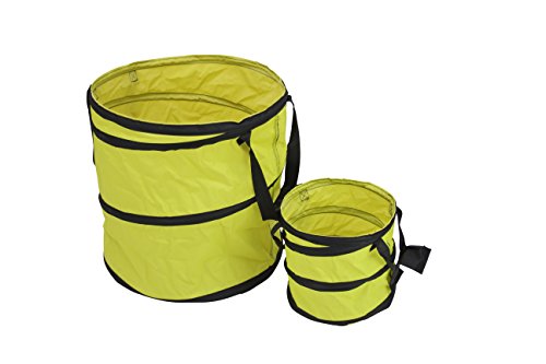 1PLUS Pop Up Sack, Spielzeugsack, Gartensack, Wäschesack 85 und 15 Liter, in verschiedenen Farben (Grün) - 2