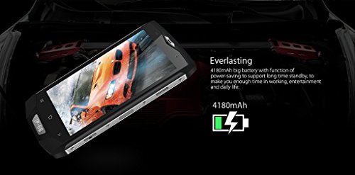 Blackview BV8000 Pro Smartphone,5.0 Pollici Display Android 7.0 4G Telefono Cellulare,IP68 Waterproof /Dustproof /Shockproof Moible Phone,MTK6757 Octa-core 2.6GHz,6GB RAM + 64GB ROM,16.0MP+8.0MP Dual Camera,Dual Sim 4180mAh Batteria,Gesture Wakeup,WiFi/Hotkont/GPS/OTG/ OTA/NFC Cellulare - Grigio