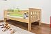 Produktbild Juniorbett / Kinderbett Kiefer massiv Vollholz natur 95, Abmessung 90 x 200 cm, inkl. Lattenrost