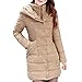 Produktbild Hanomes Damen pullover, Frauen Kapuzenparka Outwear Lady Warmer Mantel Lange Dicke Baumwolle Gepolsterte Dünne Jacke