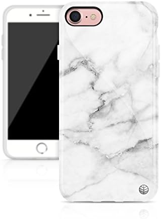iPhone 7 case Marble, Akna Glamour Series Silicon cover for iPhone 7 (4.7”iPhone) [White Alpine Marble](378-U.K)